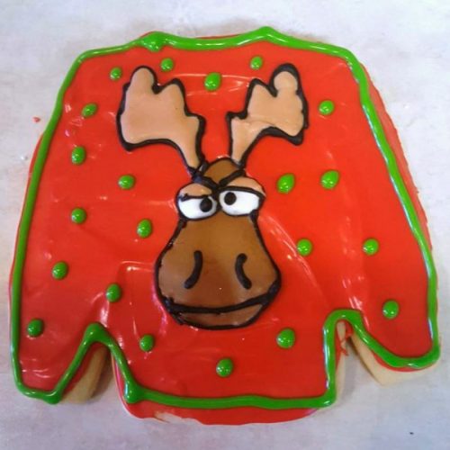 Moose Sweater Cookie